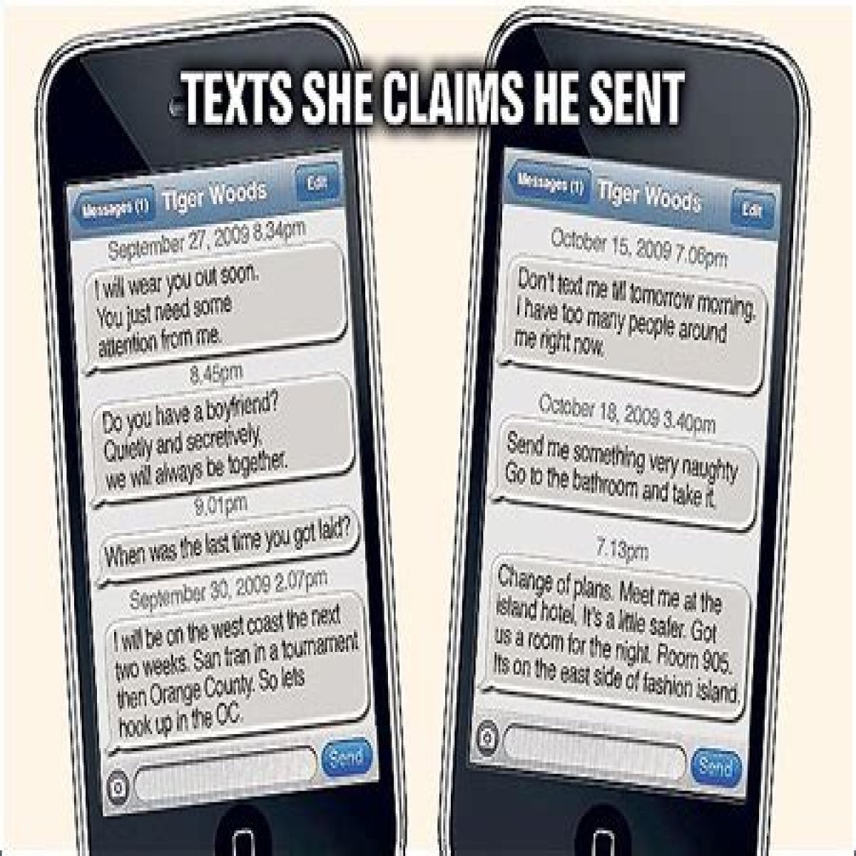 20 Raunchy Text Messages Tiger Woods Sent to His Mistress Joslyn James