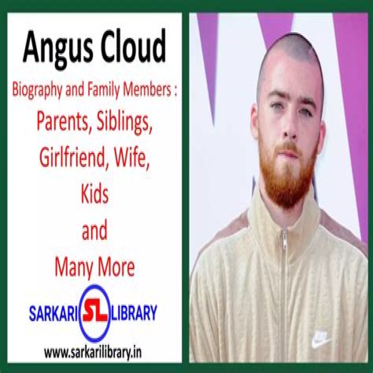 Angus Cloud family, wife, children, parents, siblings