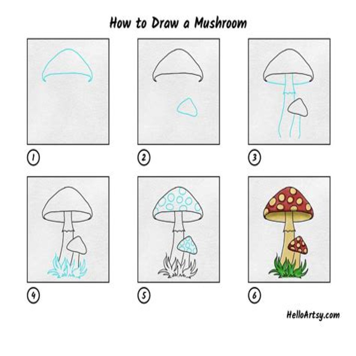How to Draw a Mushroom