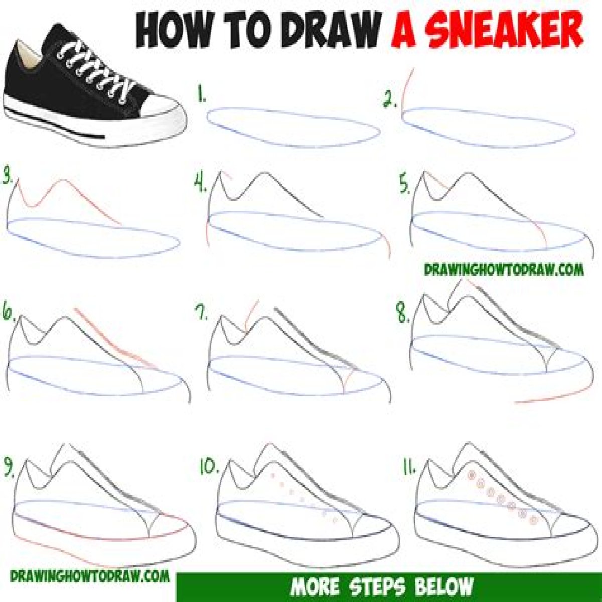 How to Draw Shoes - A Tutorial for Creating a Shoe Drawing Step by Step