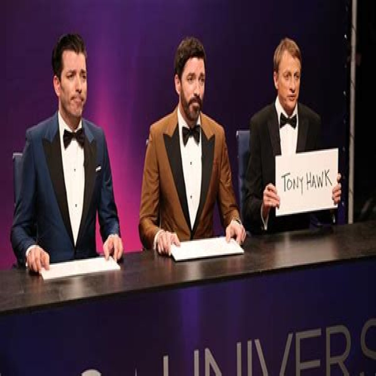 The Property Brothers & Tony Hawk In Miss Universe Sketch – Hollywood Life