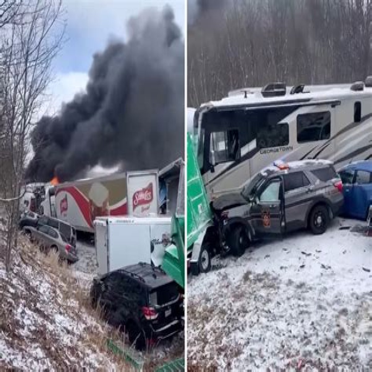 Tragic I-81 crash leaves at least 6 dead and 20 hurt after 80-car pileup in Pennsylvania saw ‘truck erupt in flames'
