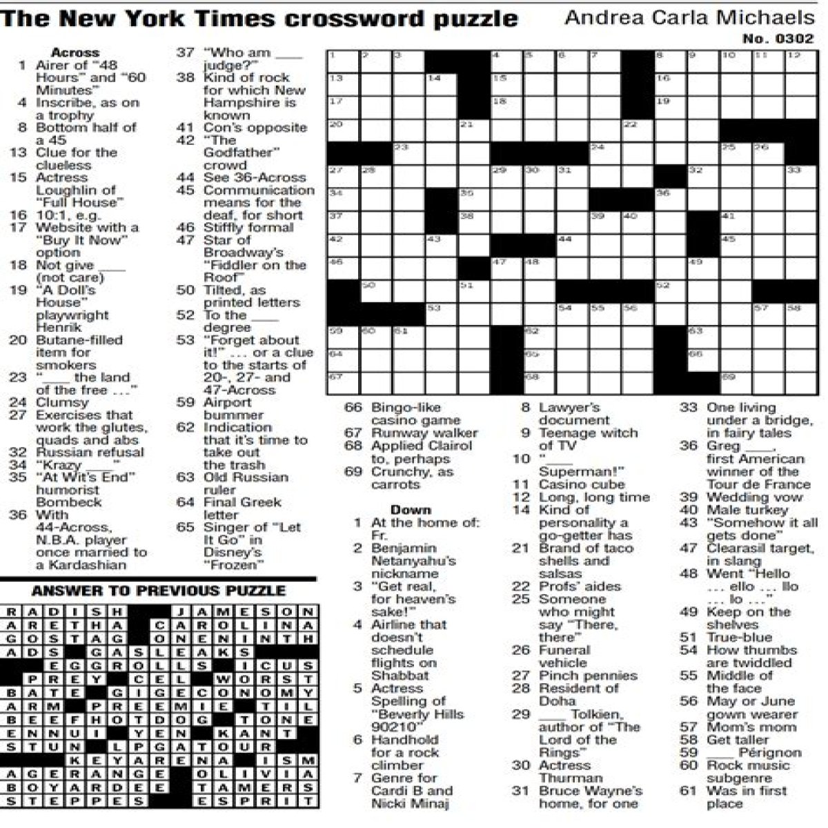 Word after Green, gentle or gas Crossword Clue NYT