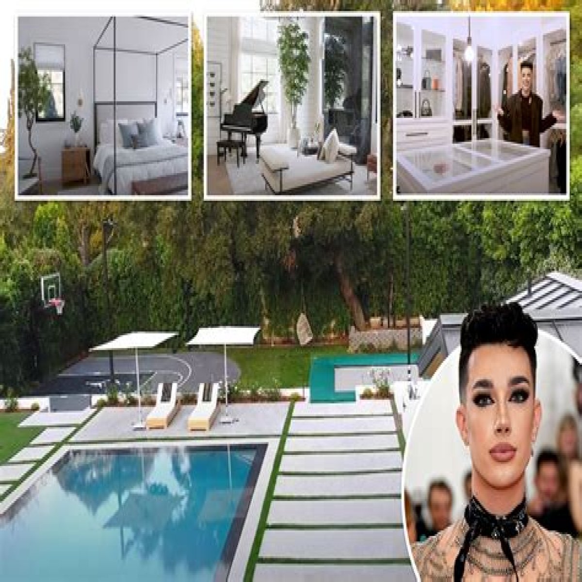 YouTuber James Charles shows off new $7M LA mansion equipped with a salon, production studio and basketball court
